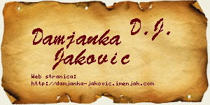 Damjanka Jaković vizit kartica